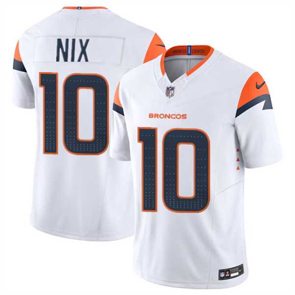Men & Women & Youth Denver Broncos #10 Bo Nix White 2024 Draft F.U.S.E. Vapor Limited Stitched Jersey->denver broncos->NFL Jersey